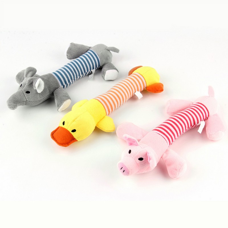 Plush Comfortable Interactive Dog Toy with Multiple Squeakers for Fun